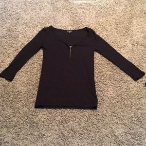 3/4 sleeve black shirt